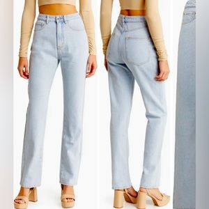 Weworewhat split hem high rise jeans size 27